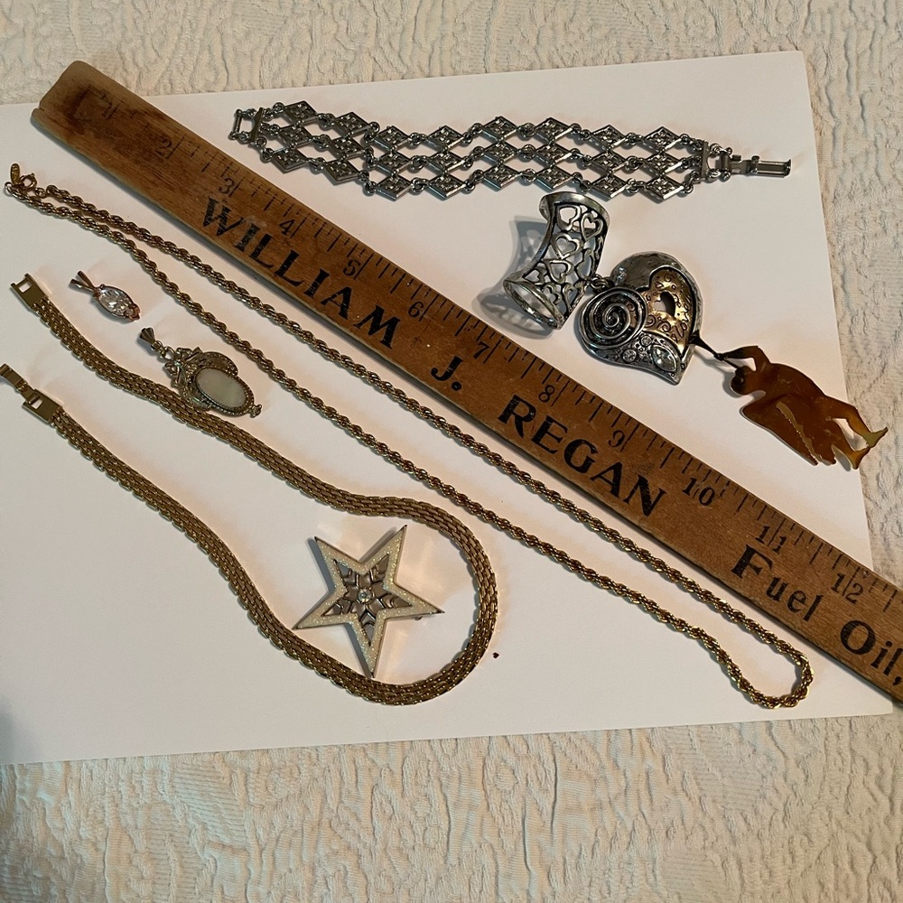 Vintage Silver and Gold Tone Jewelry Set